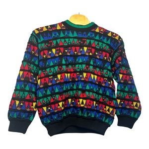 AUTHENTIC Vintage COOGI AUSTRALIA MULTI COLOR 100% PURE WOOL LARGE VIBRANT RARE